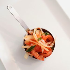 Onion-tomato salad at Sri Lankan Curry Bowl in Zagreb