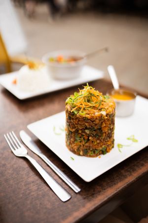 Vegetarian kotthu at Sri Lankan Curry Bowl in Zagreb