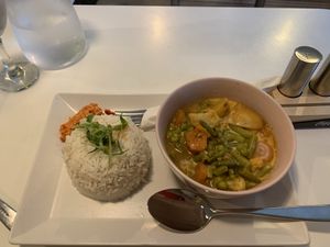 Veg curry (which is vegan) at Sri Lankan Curry Bowl in Zagreb