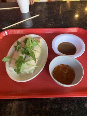 Ham veg spring roll with fresh peanut sauce at Saigon Pho in Tucson