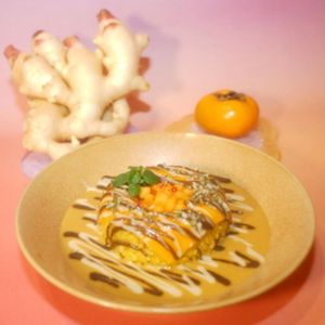 Persimmon 
& Fresh Ginger Curry💛🧡💛
9/22〜 start!!!
 at Vegan Cafe PQ's in Tokyo