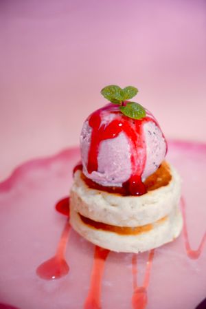 PQ's Valentine Fair💝Raspberry Pancake (2/2-2/13) at Vegan Cafe PQ's in Tokyo