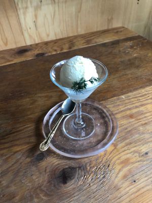 Home mde icecream 400¥ at Vegan Cafe PQ's in Tokyo