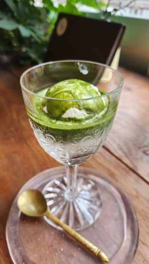 Matcha affgato  at Vegan Cafe PQ's in Tokyo