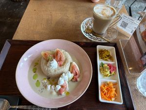 Fig curry! Not as sweet as it looks.   at Vegan Cafe PQ's in Tokyo