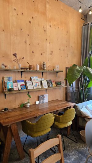 Interior at Vegan Cafe PQ's in Tokyo