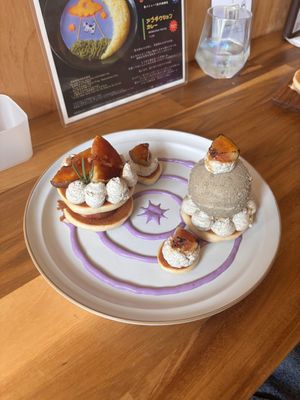 september pancakes   at Vegan Cafe PQ's in Tokyo