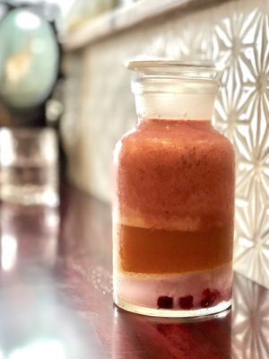 Carrot Banana Beetroot Smoothie - sooo yummy   at Vegan Cafe PQ's in Tokyo