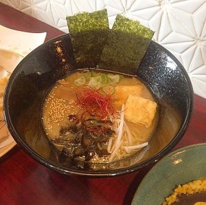 Delicious tofu ramen  at Vegan Cafe PQ's in Tokyo