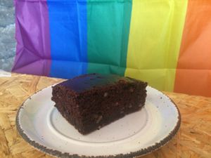 Vegan brownie  at The Cow Bog in Londonderry