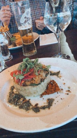 Cauliflower tart! at Saxon Mill in Warwick
