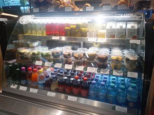 Several vegan dessert bowls at Dean & David - Hauptbahnhof in Munich