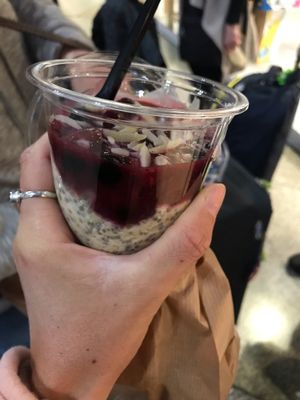 Vegan Bircher muesli  at Dean & David - Hauptbahnhof in Munich