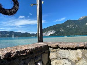 view from our table at Gamsjaga in Salzburg