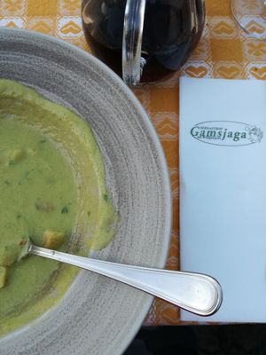 Zucchini soup at Gamsjaga in Salzburg