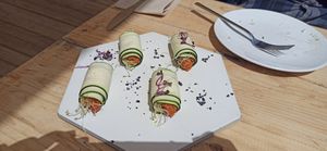 Raw cannellony at Cor de Carxofa in Benicarlo