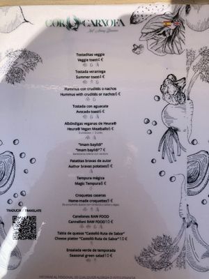 Menú 1/2 at Cor de Carxofa in Benicarlo