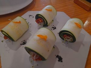 Canelones RAW FOOD at Cor de Carxofa in Benicarlo