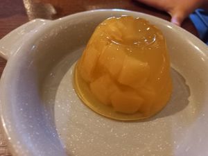 Peach jelly - kids' dessert at The Fox in Caterham