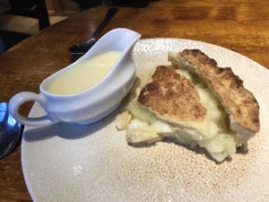 Apple Pie with Custard at The Friar's Oak in Hassocks