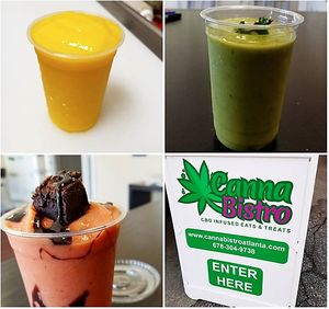 Some of our signature smoothies, stop by and grab one! at Canna Bistro in Decatur