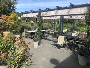 Outdoor seating  at Byvägen35 in Sankt Olof
