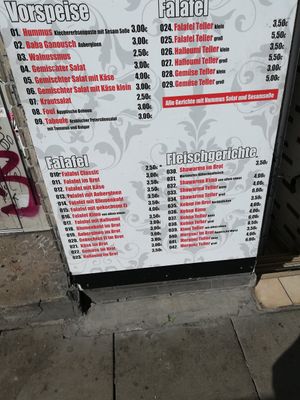 Vorspeisen, Falafel... at Falafel Kimo in Hamburg