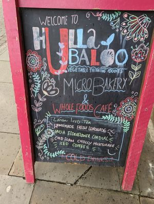 Signage at Hullabaloo in Ipswich