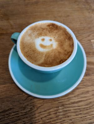 Oat flat white at Hullabaloo in Ipswich