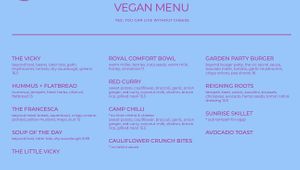 Vegan menu online at The Vic Café in Picton