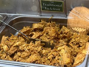 Jackfruit (vegan chicken)  at Sweet Cherubim Restaurant and Bakery in Vancouver