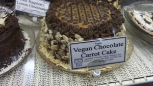vegan chocolate cake at Sweet Cherubim Restaurant and Bakery in Vancouver