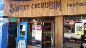 Entrance at Sweet Cherubim Restaurant and Bakery in Vancouver