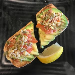 Avocado toast  at Copper Branch in East Gwillimbury