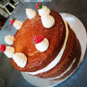 We bake all of our own cakes on site. All fully Vegan and delicious.  at PEK in Dover