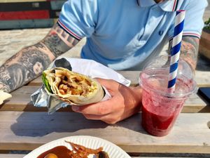 Breakfast Wrap and summer smoothie at PEK in Dover