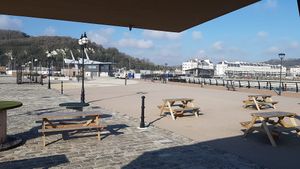 Our view while we work. Not too shabby we must say. We love working here.  at PEK in Dover