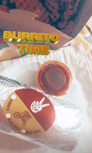 "THE HUNGRY PLANET" Burrito. at Curry Up Now - Hamilton Ave in Palo Alto