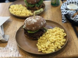 Lentil Larry special with Mac and cheeze  at The Wayside Cafe & Deli in Olympia