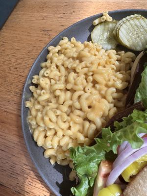 Mac and cheese (good portion)  at The Wayside Cafe & Deli in Olympia