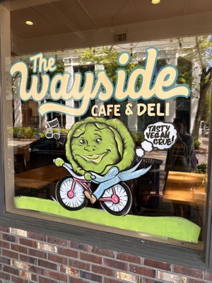 Front window art   at The Wayside Cafe & Deli in Olympia