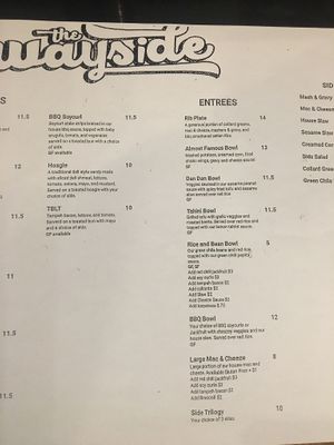 Menu at The Wayside Cafe & Deli in Olympia