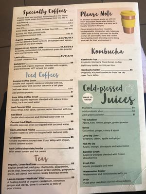 Menu at Caffe Republic in Southport
