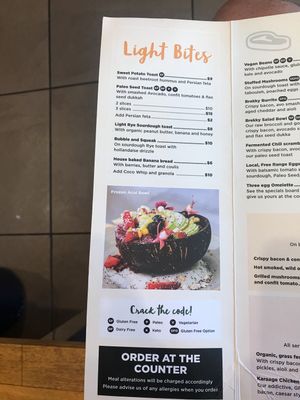 Menu at Caffe Republic in Southport