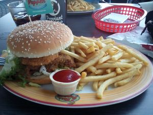 Vegan burger at Miss PeppeR in Wietzendorf