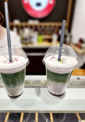 Sakura Matcha Latte at Reiseck in Saarbrucken