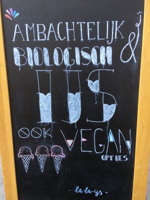 Organic vegan ice cream at La La Ijs in Amsterdam