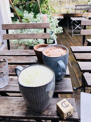 Latte at Villa Gypsy in Trouville-sur-mer