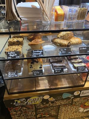Around half the baked goods were vegan  at Kapow Coffee - Thorntons Arcade in Leeds