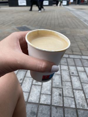 Oat latte  at Kapow Coffee - Thorntons Arcade in Leeds